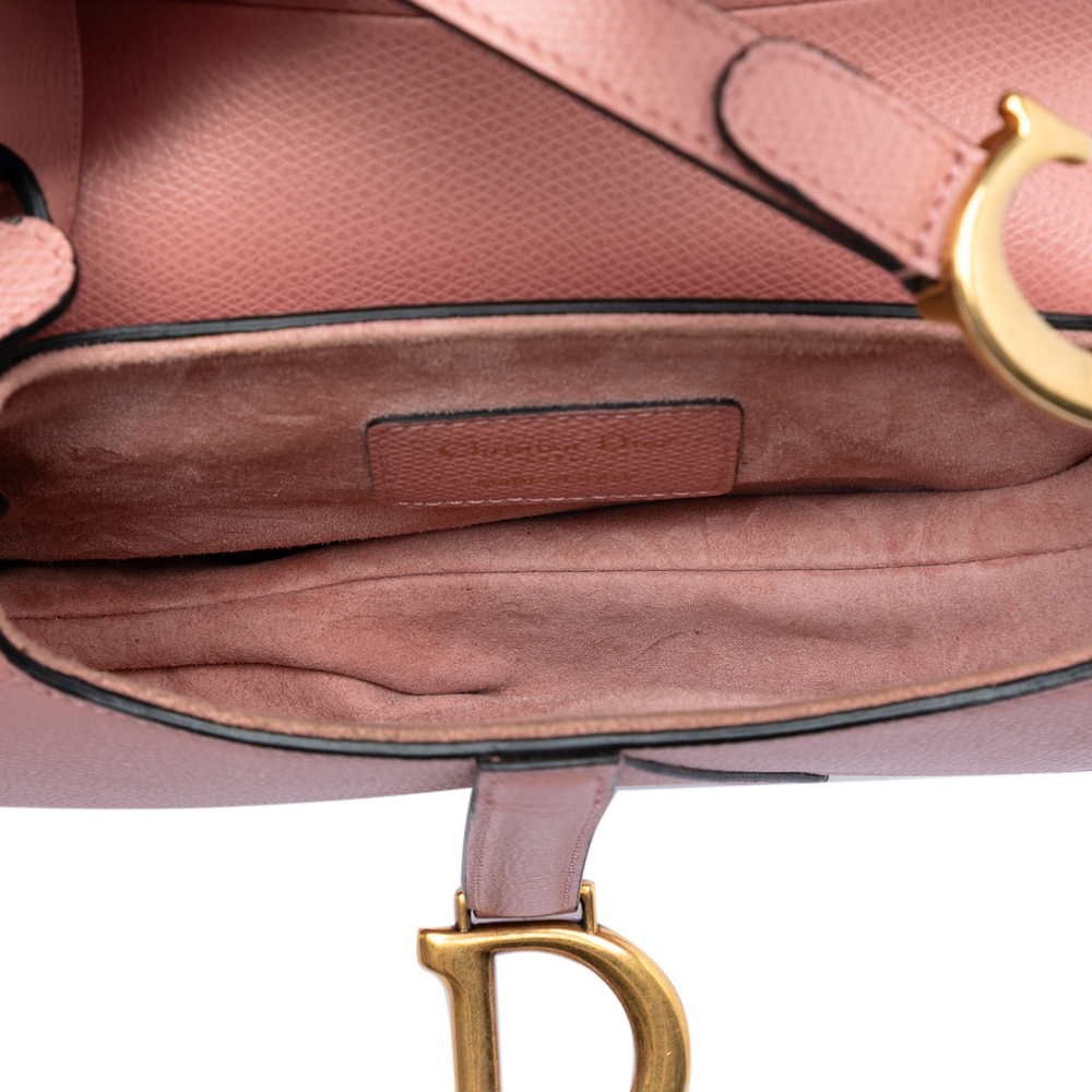 Pre-Loved Dior Mini Grained Calfskin Saddle Bag - Picture 4 of 5